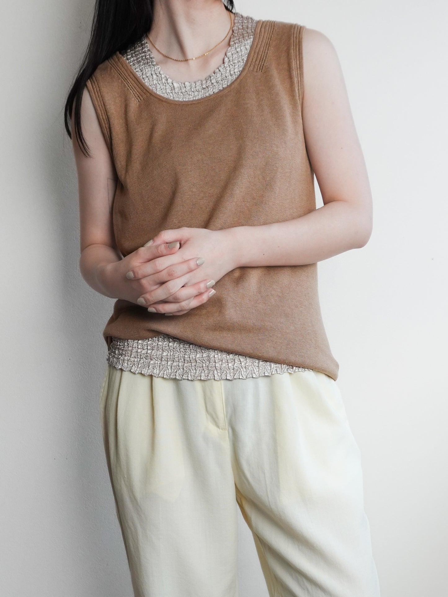 Silk Sleeveless Tops