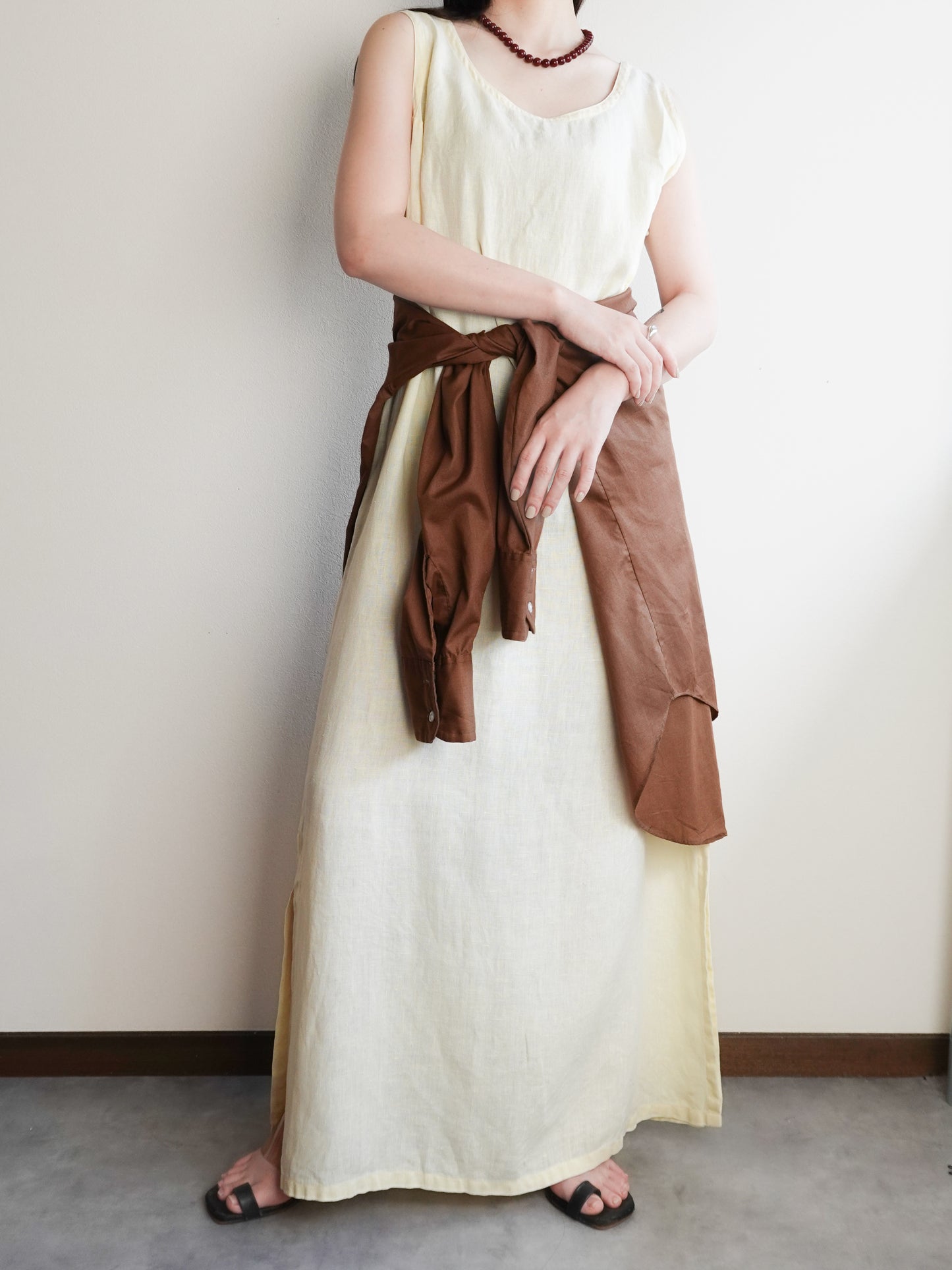 Linen Sleeveless Onepiece