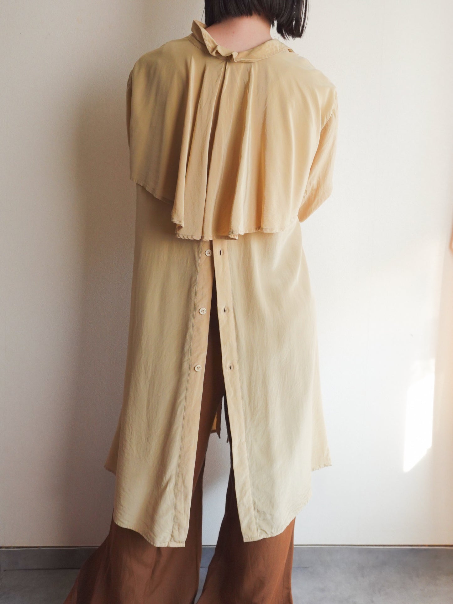 Silk Back Frill Blouse