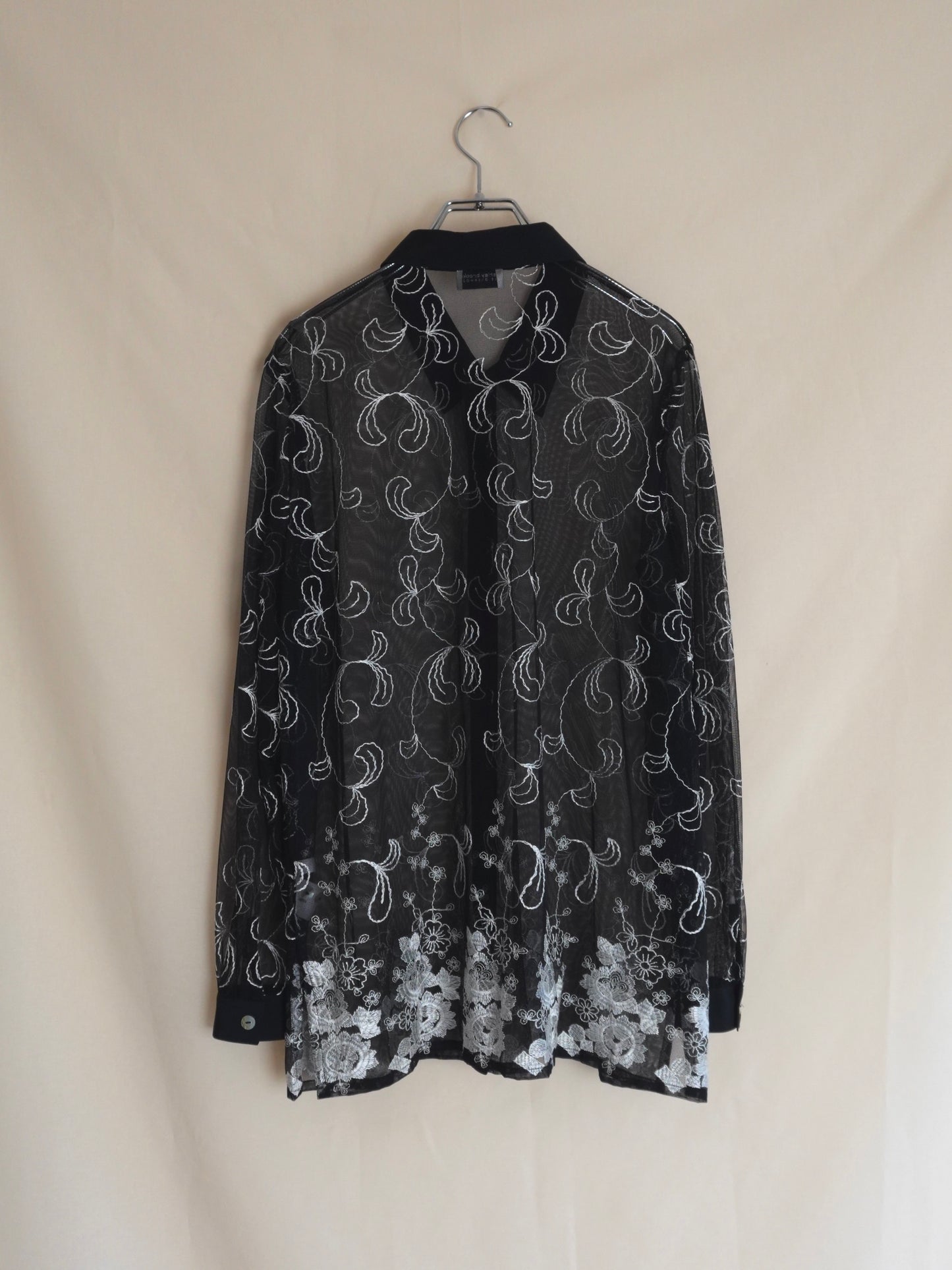 Sheer Embroidery Shirt
