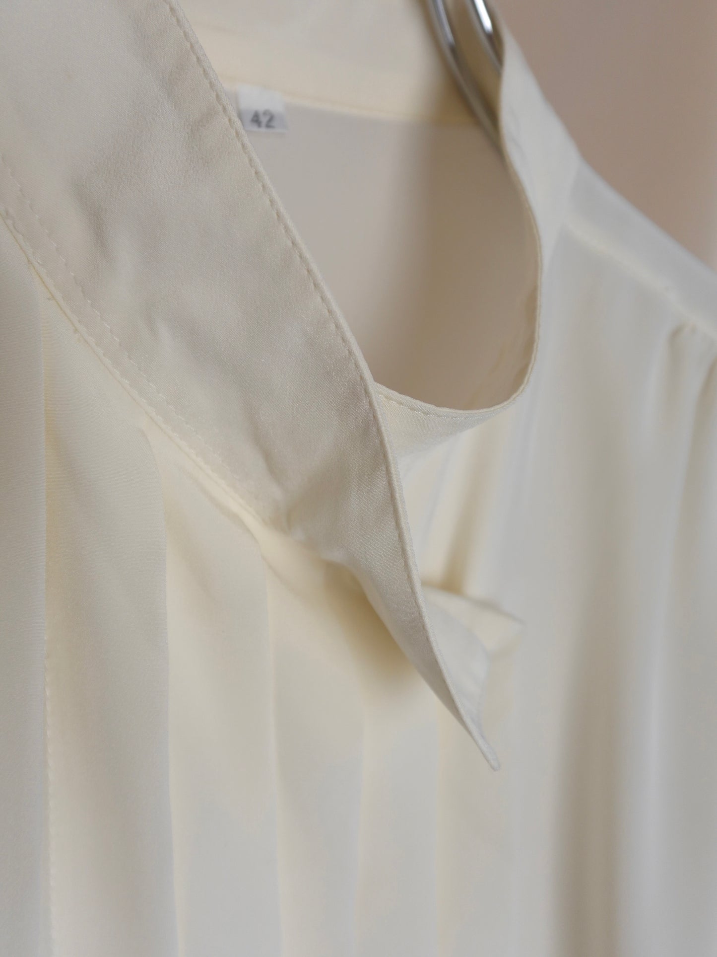 Stand collar Pleats Blouse
