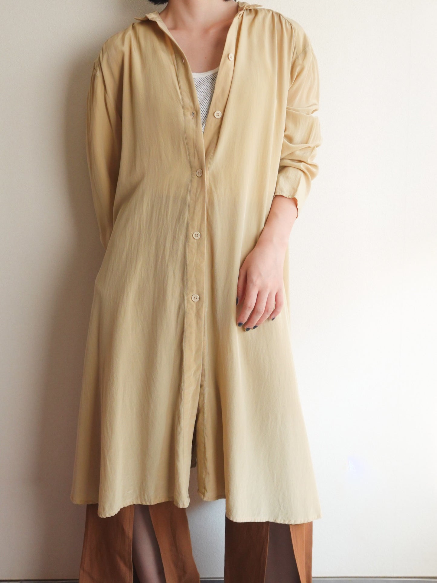 Silk Back Frill Blouse