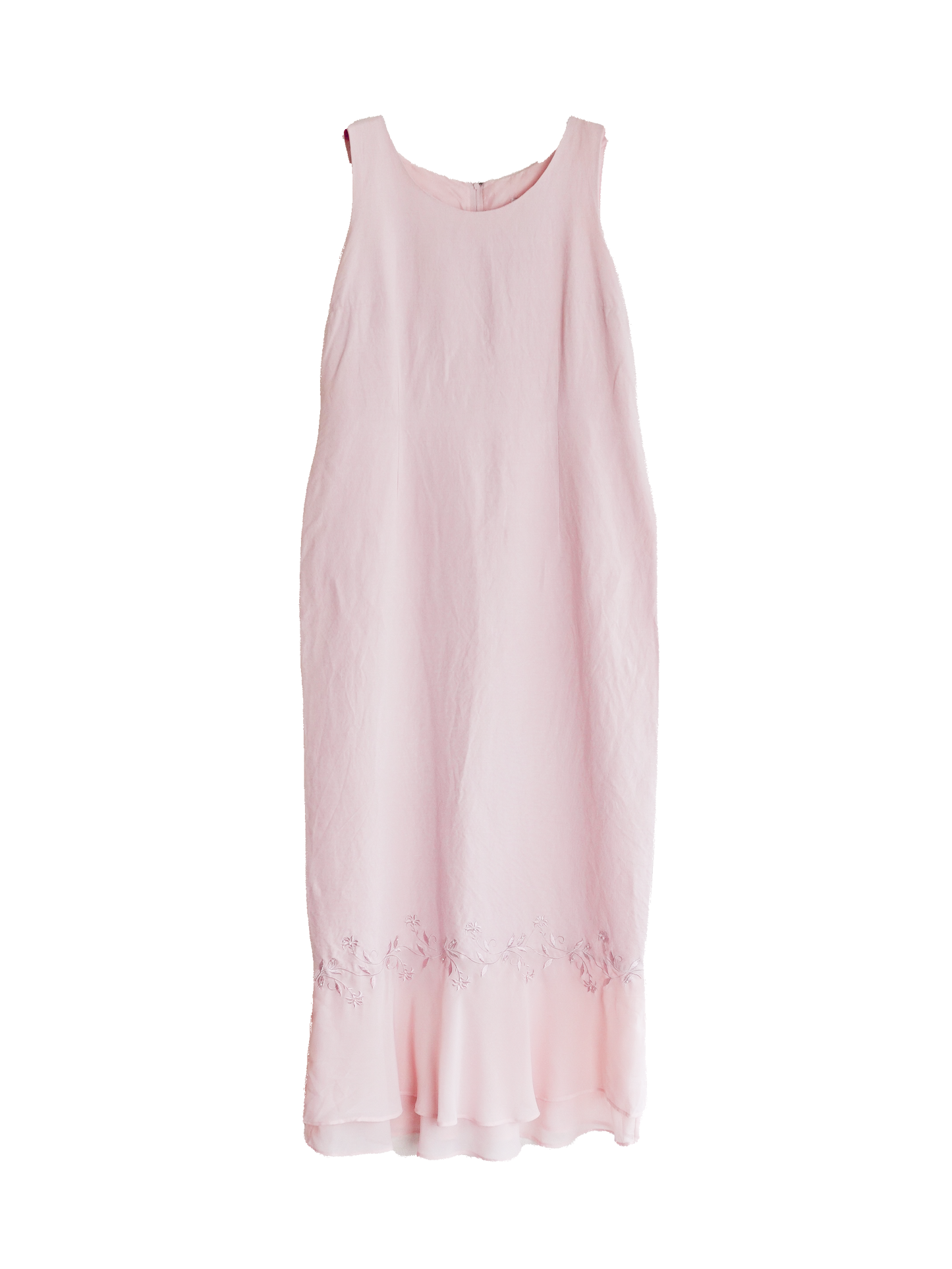 Back Button Sheer Hem Onepiece