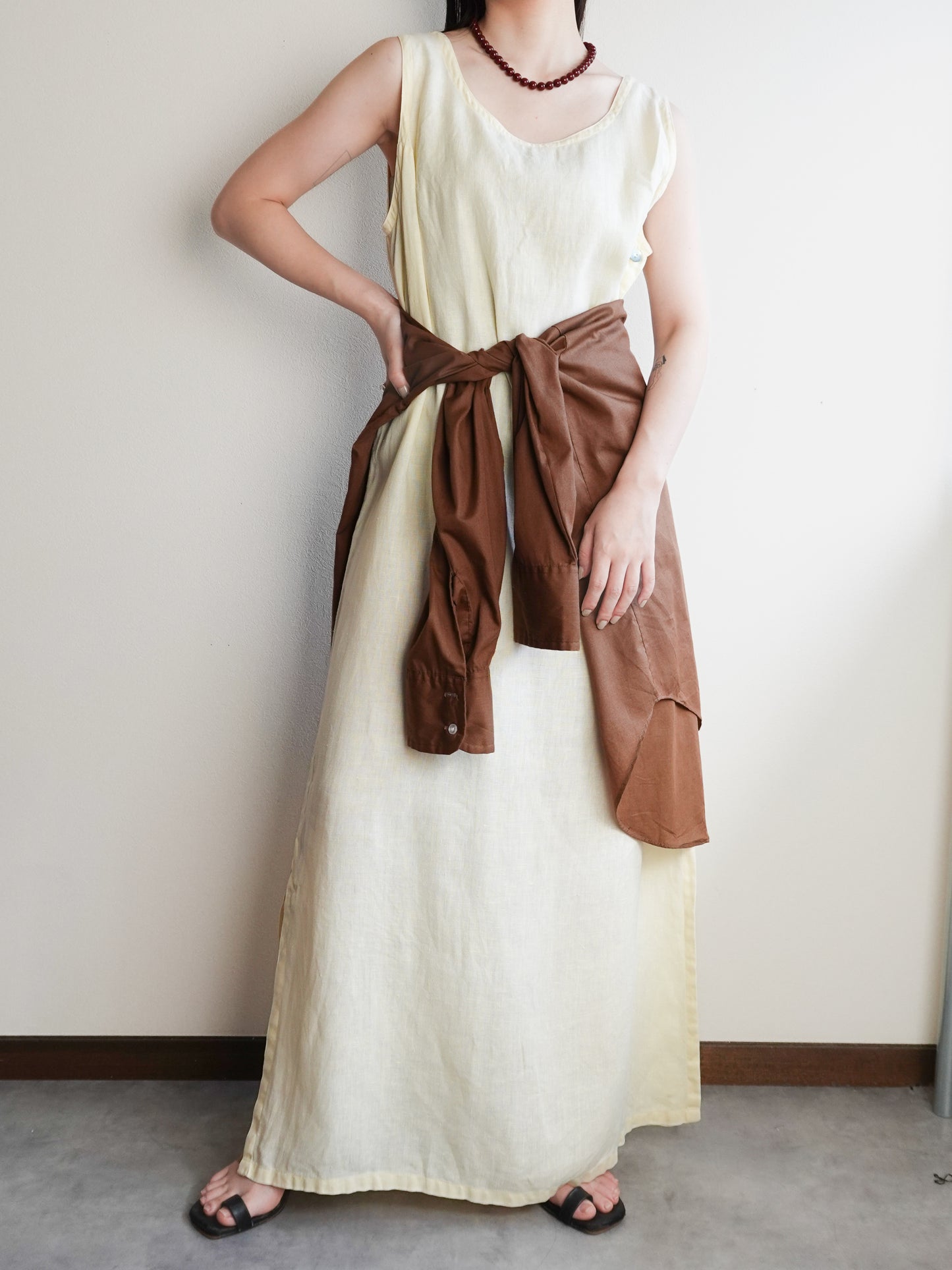 Linen Sleeveless Onepiece