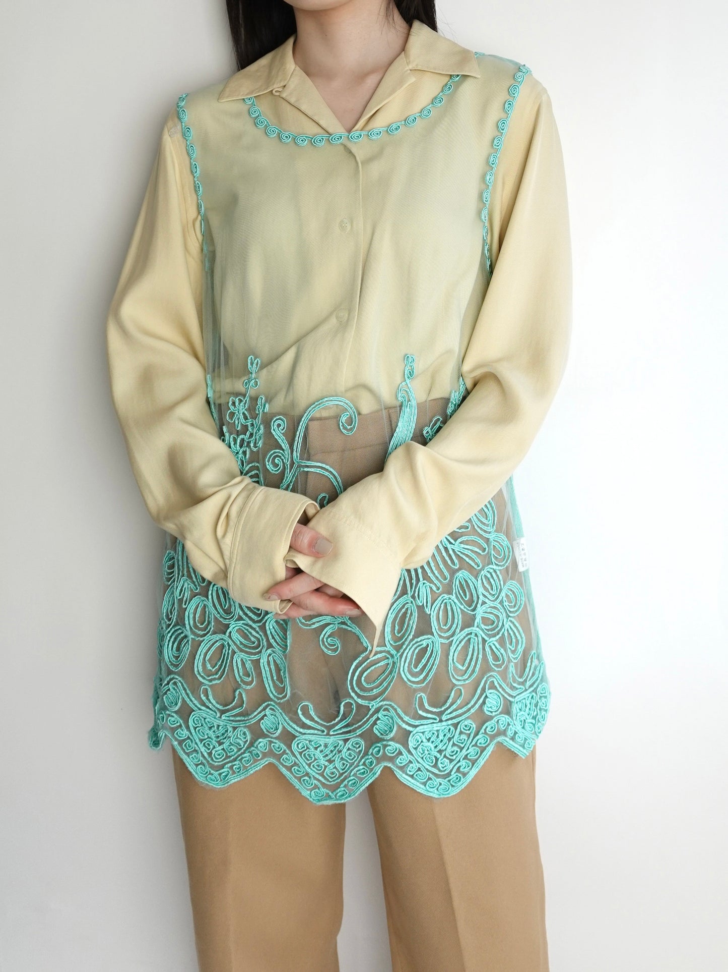 Embroidery Sheer Tops