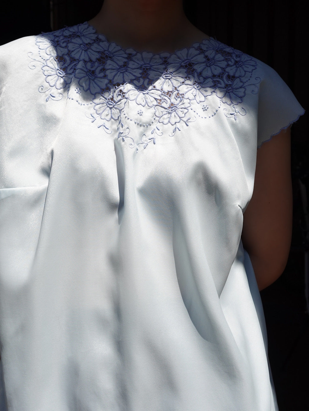 Flower embroidery Tops