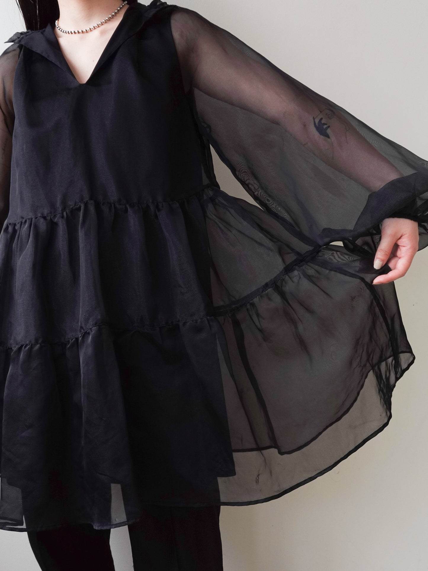 Sheer Tiered Tunic Tops