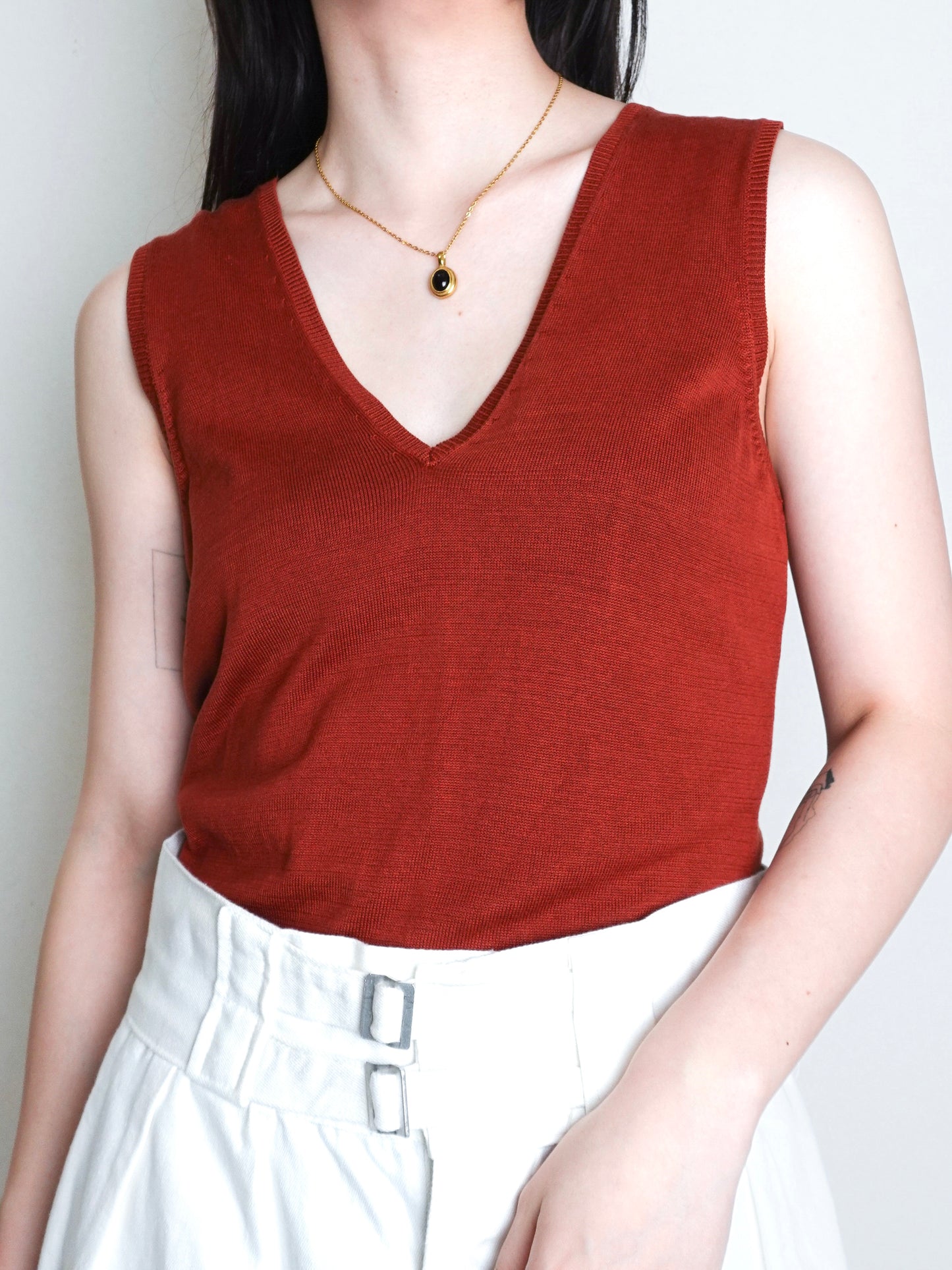 Silk Sleeveless Tops