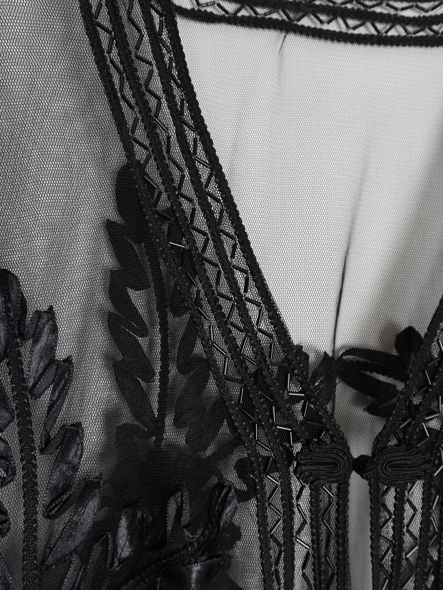 Beads Embroidery Sheer Shirt