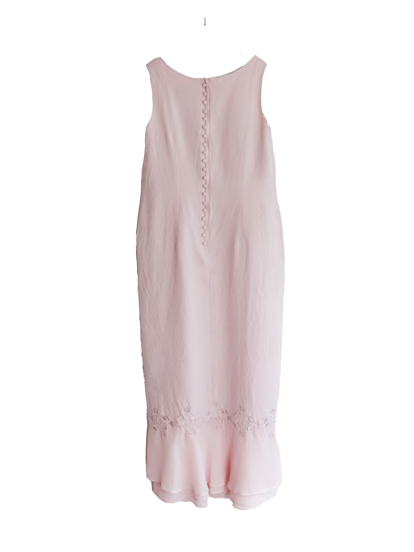 Back Button Sheer Hem Onepiece