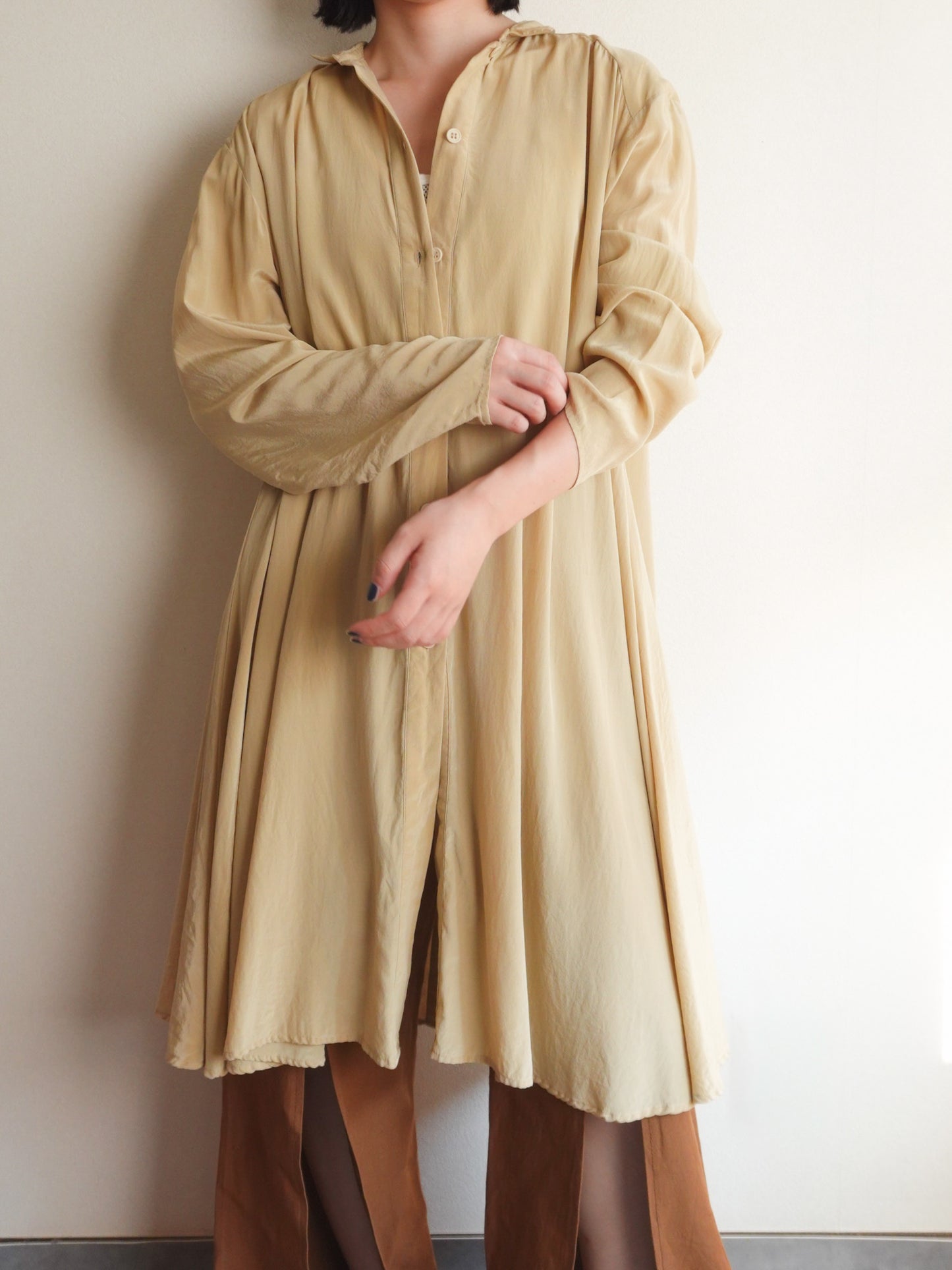 Silk Back Frill Blouse