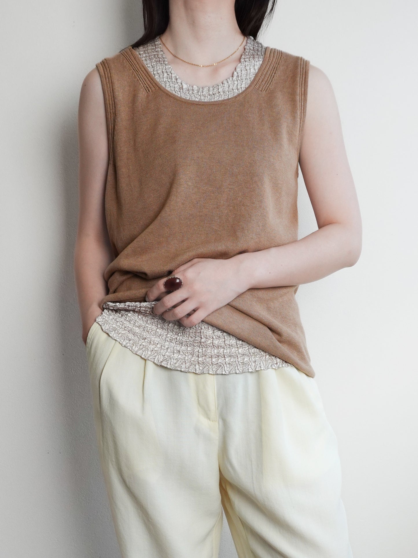 Silk Sleeveless Tops