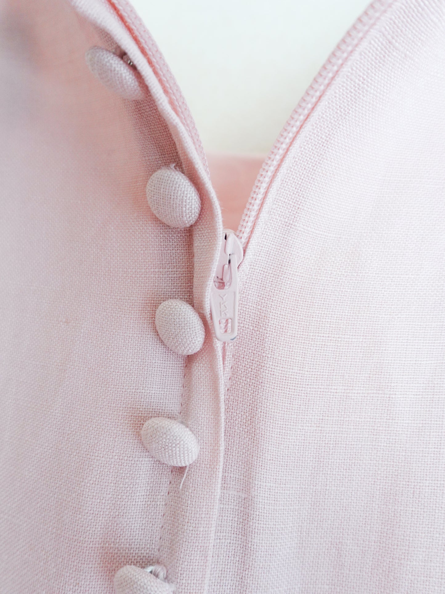 Back Button Sheer Hem Onepiece