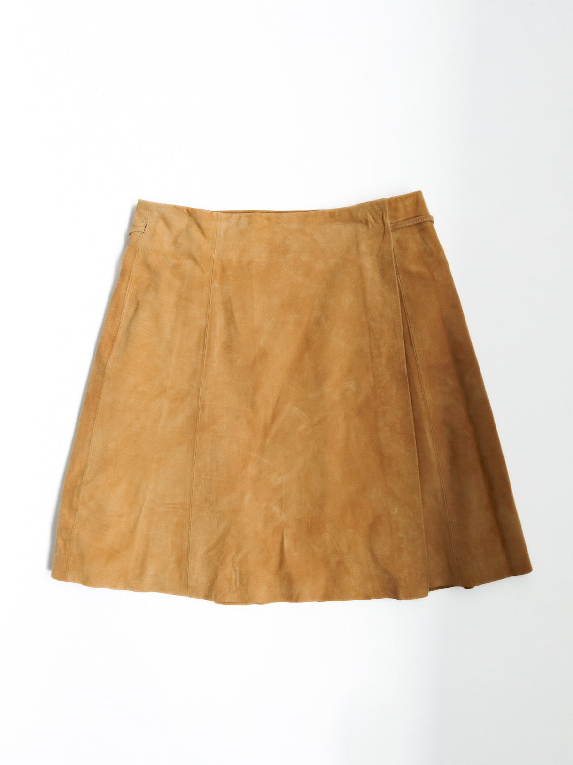Italy “conbipel” Suede Wrap Skirt