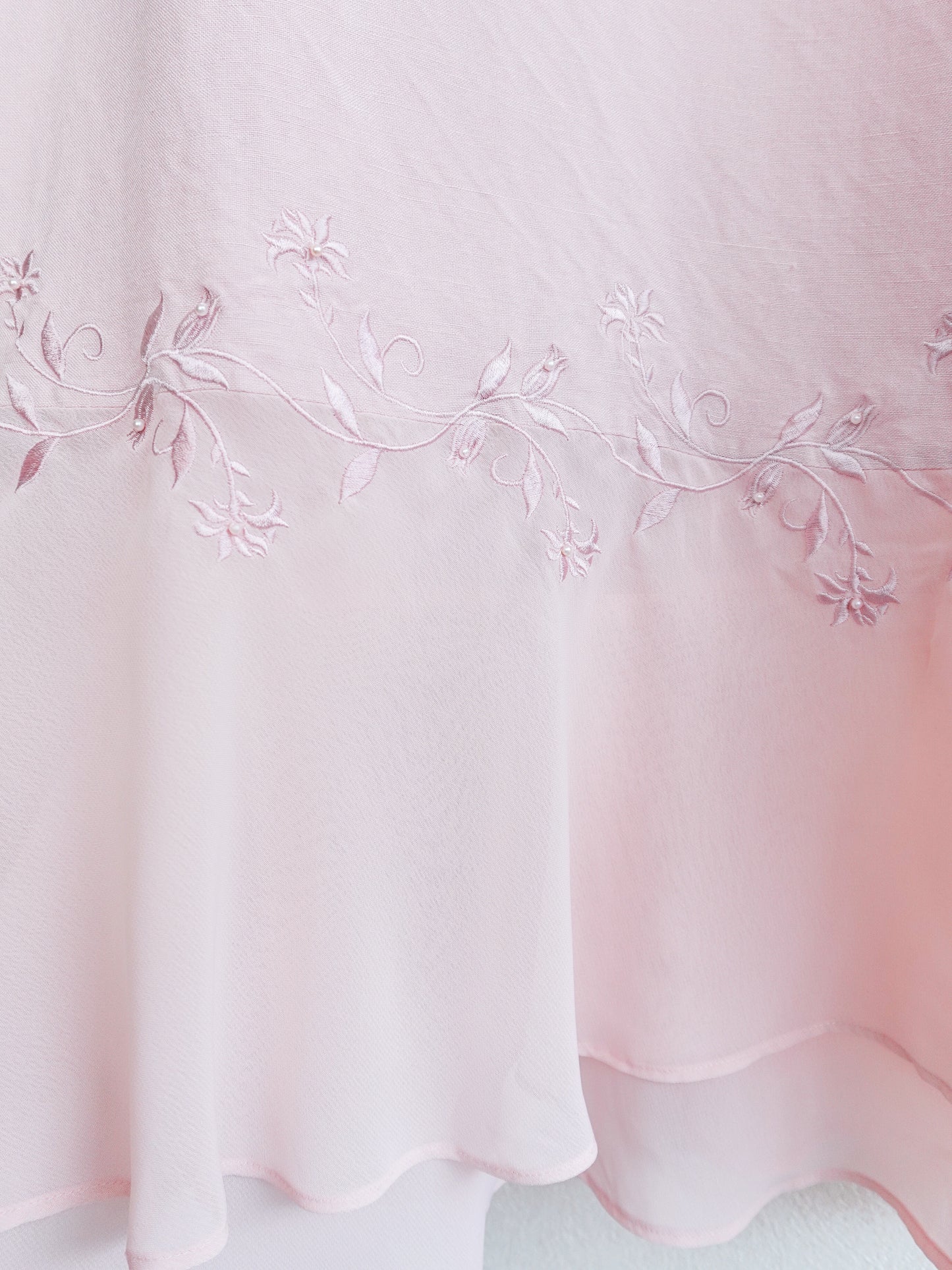 Back Button Sheer Hem Onepiece