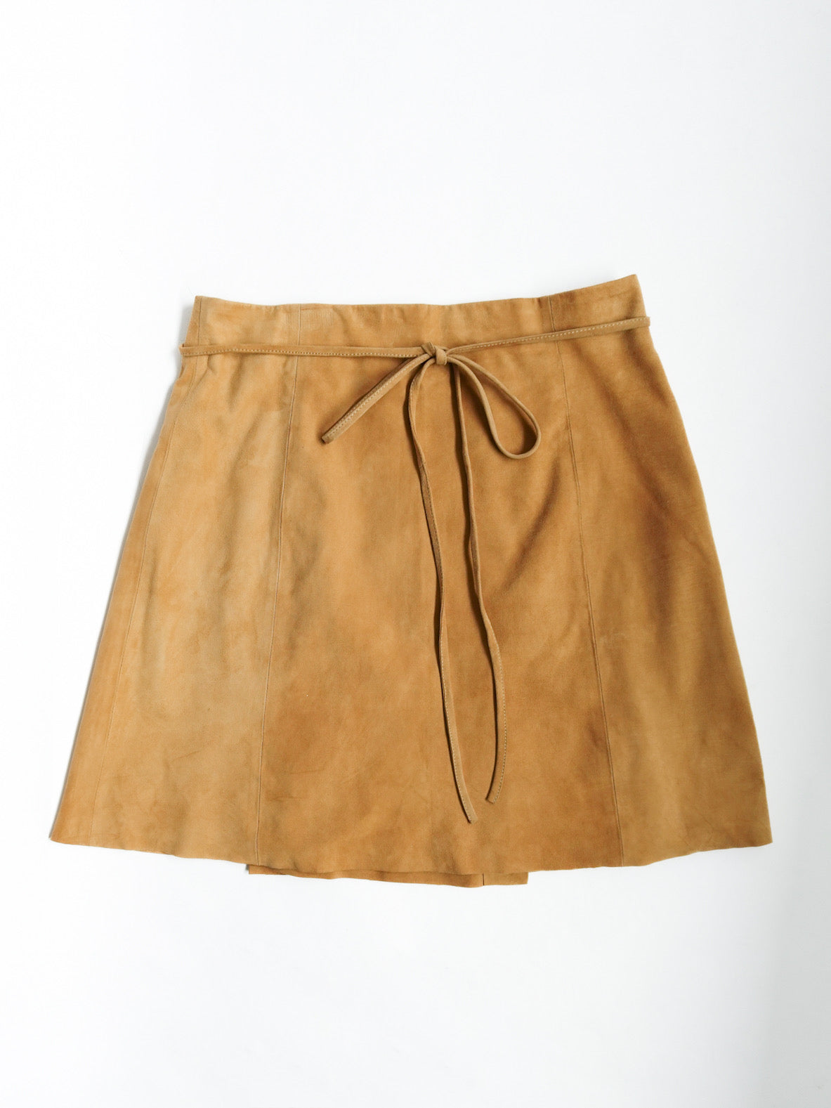 Italy “conbipel” Suede Wrap Skirt