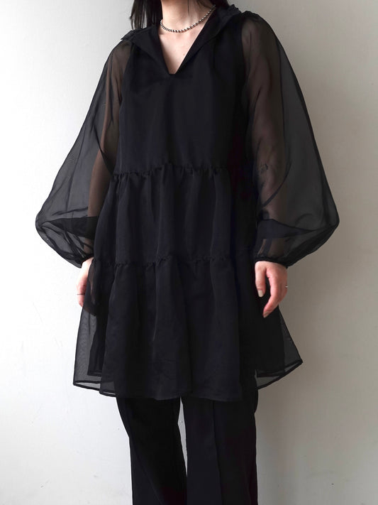 Sheer Tiered Tunic Tops