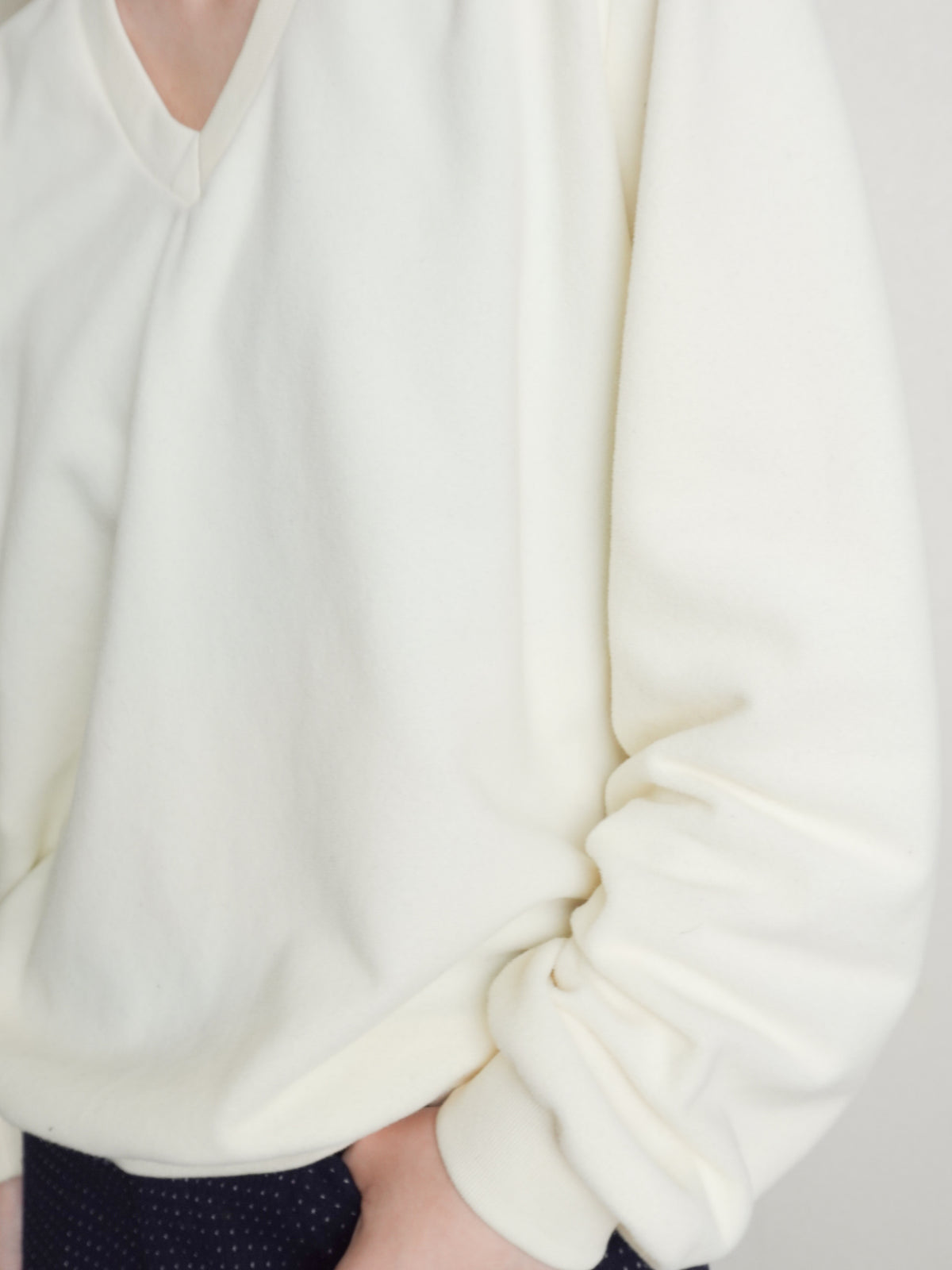 Fleece Vneck Tops