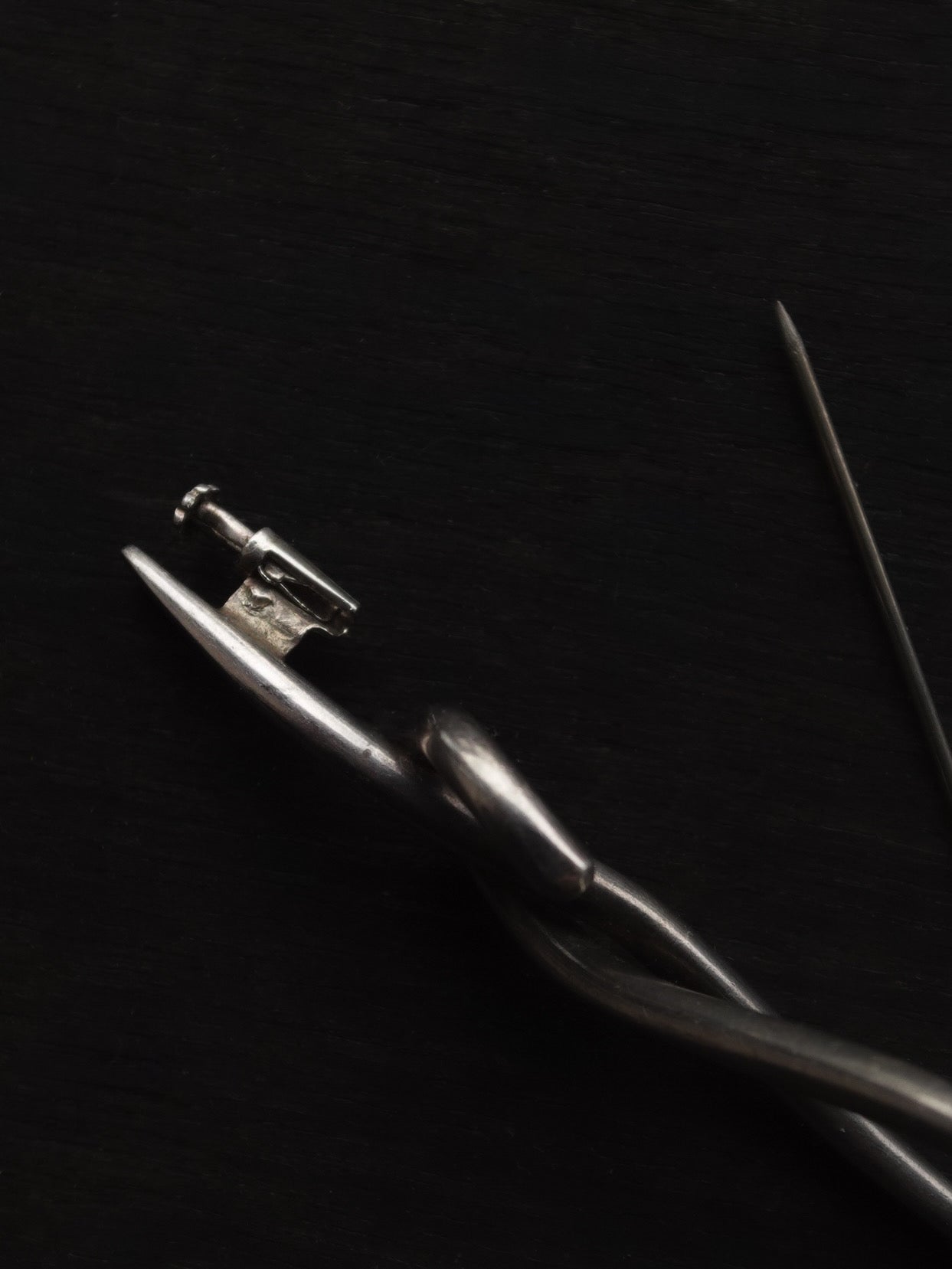 Silver Brooch - Trombone clasp