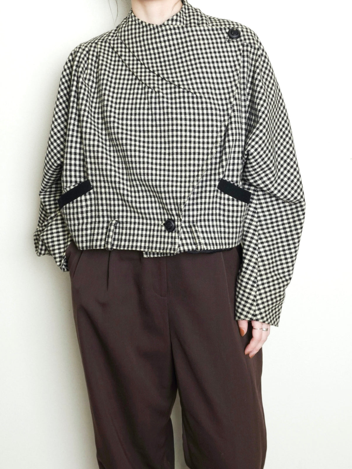 80s Gingham Check Jacket