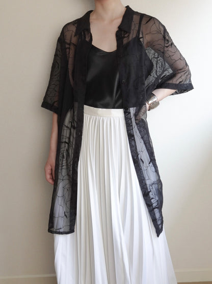 Sheer Flower Shirt