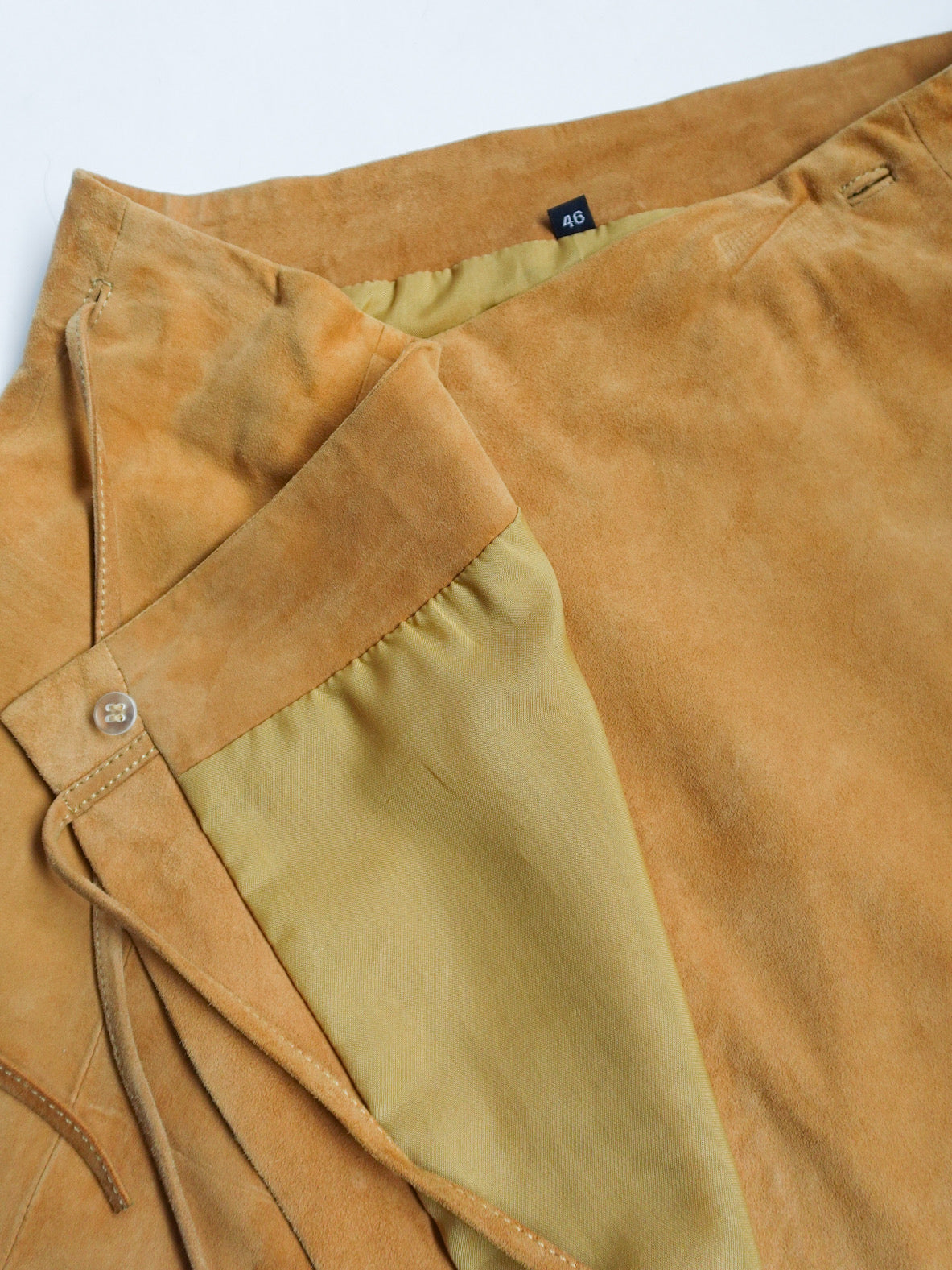 Italy “conbipel” Suede Wrap Skirt