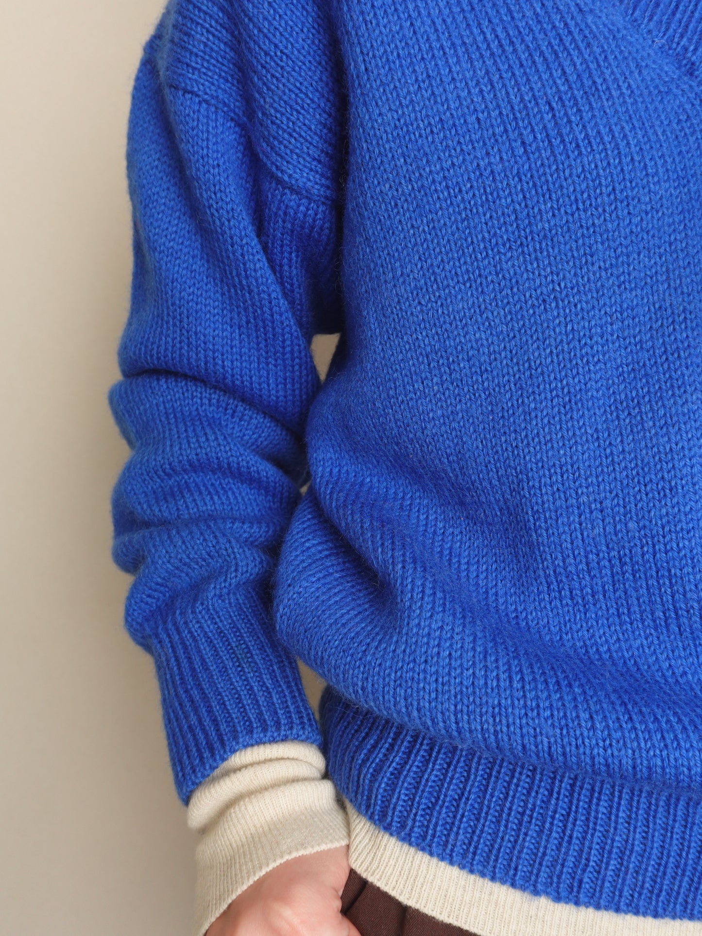 Royal blue Vneck Knit