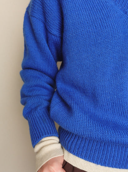 Royal blue Vneck Knit