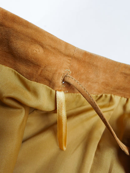 Italy “conbipel” Suede Wrap Skirt