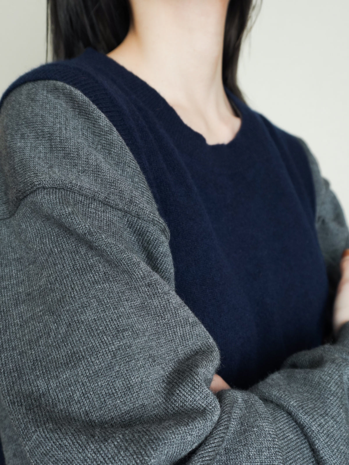 Merino Wool Vneck Knit