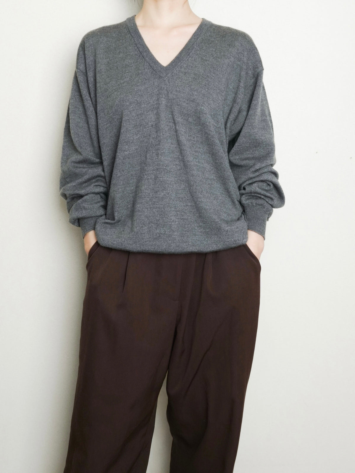 Merino Wool Vneck Knit