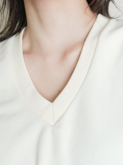 Fleece Vneck Tops