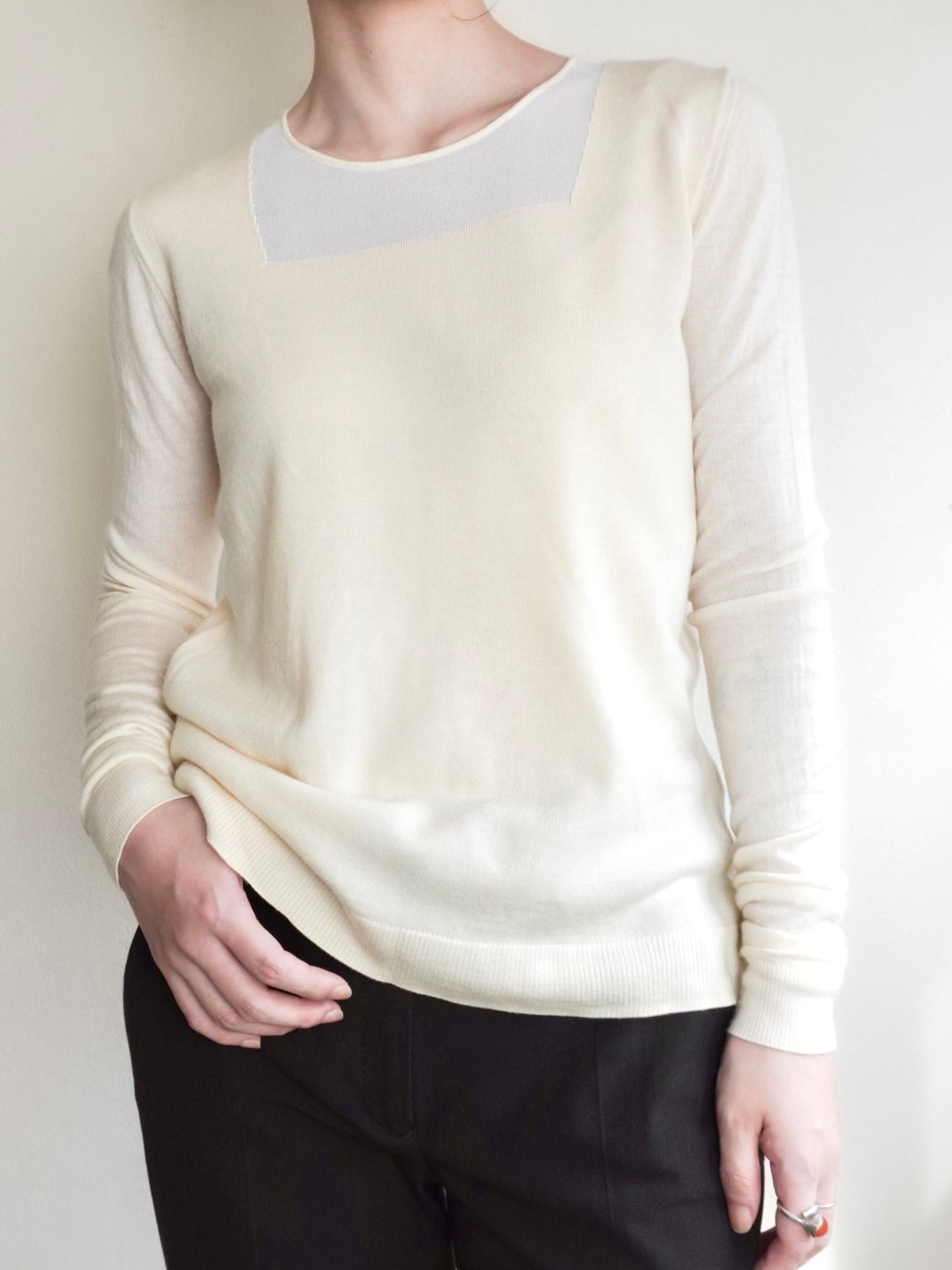 Sheer Panel Knit