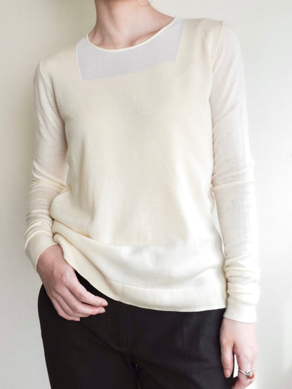 Sheer Panel Knit