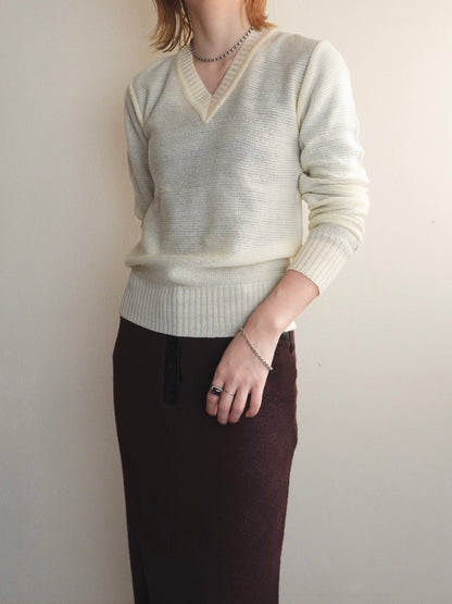 Vneck Knit Pullover