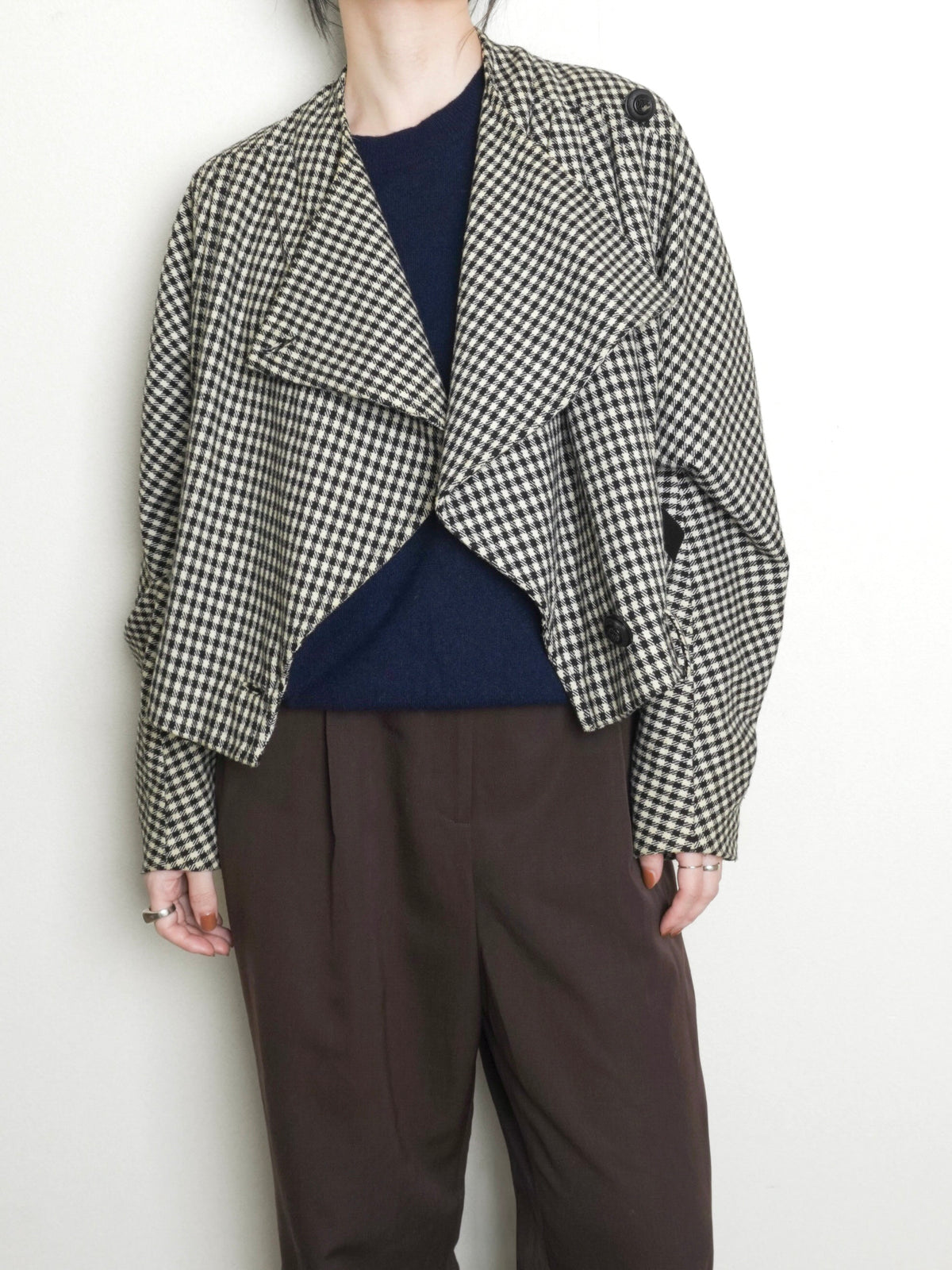 80s Gingham Check Jacket