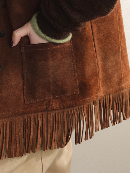 Suède Fringe Vest