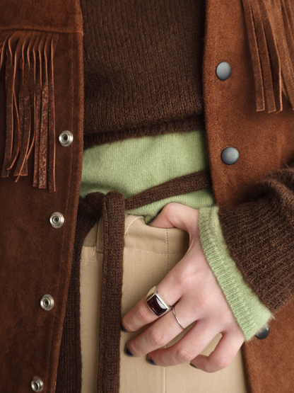 Suède Fringe Vest