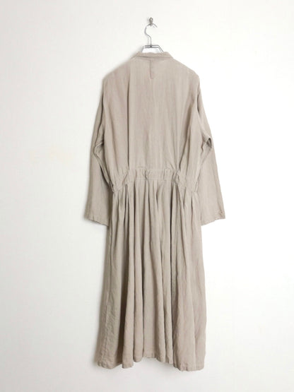 Linen Doublezip Gather Onepiece