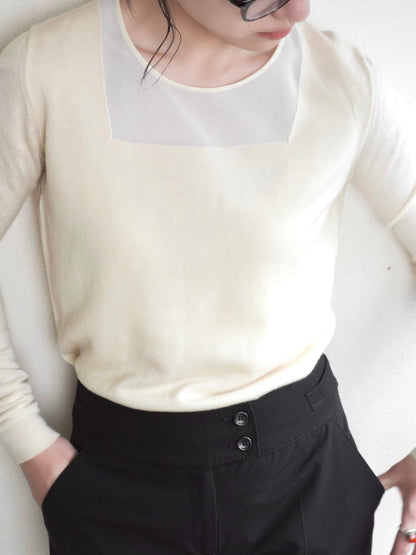 Sheer Panel Knit