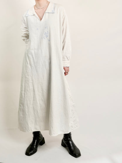 Embroidery Long Shirt Dress