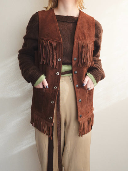 Suède Fringe Vest