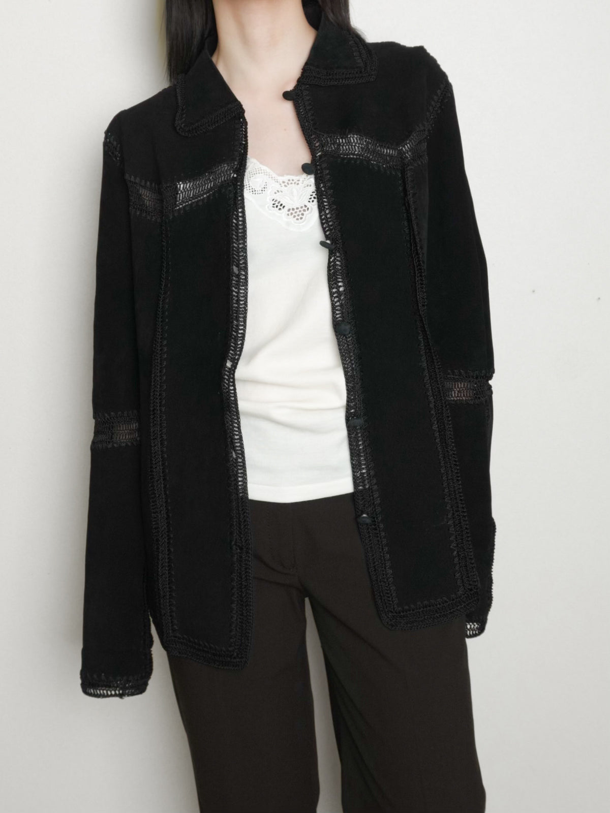 Suede Patchwork Shirt