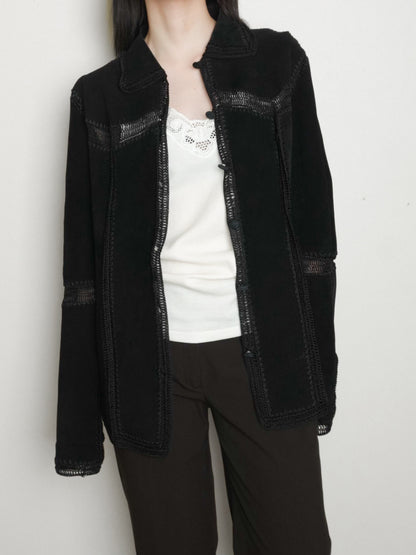 Suede Patchwork Shirt