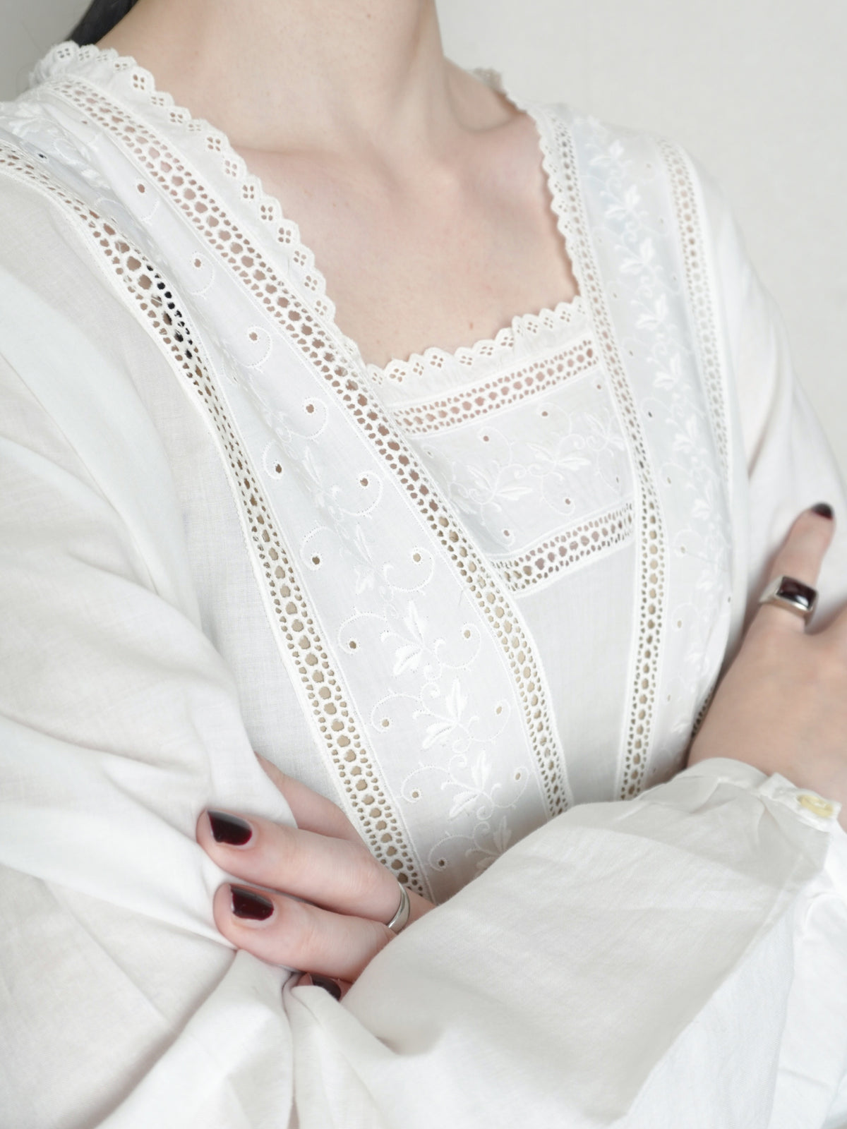 ~80s Cotton Lace Onepiece