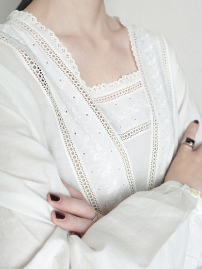 ~80s Cotton Lace Onepiece