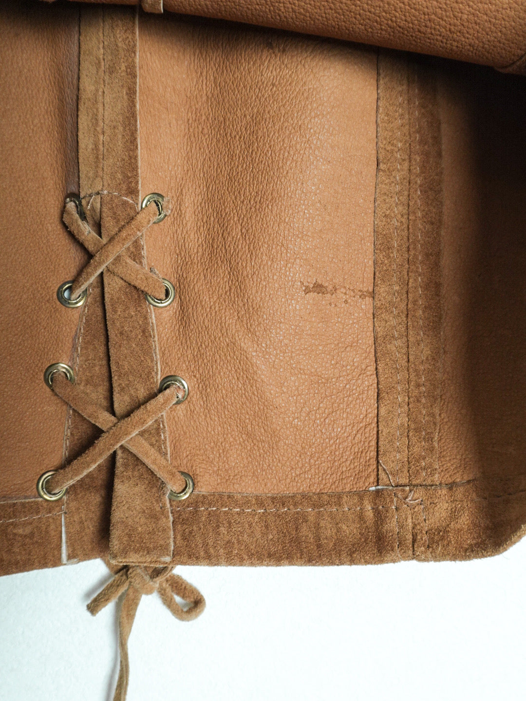 Suede Laceup Skirt