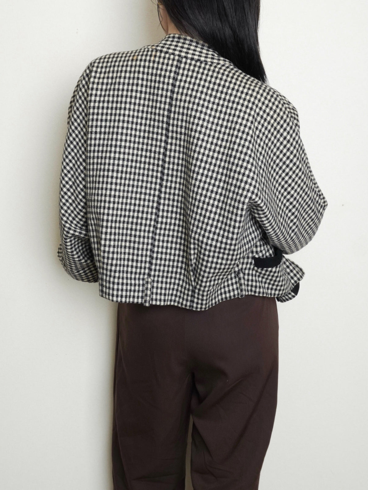 80s Gingham Check Jacket