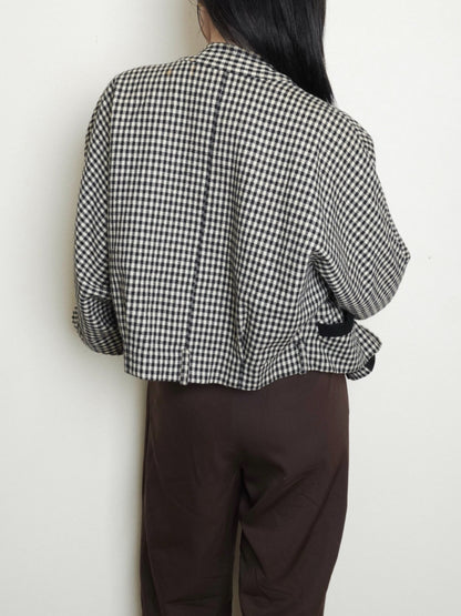 80s Gingham Check Jacket