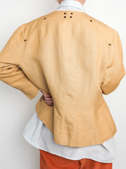No collar Studs Jacket